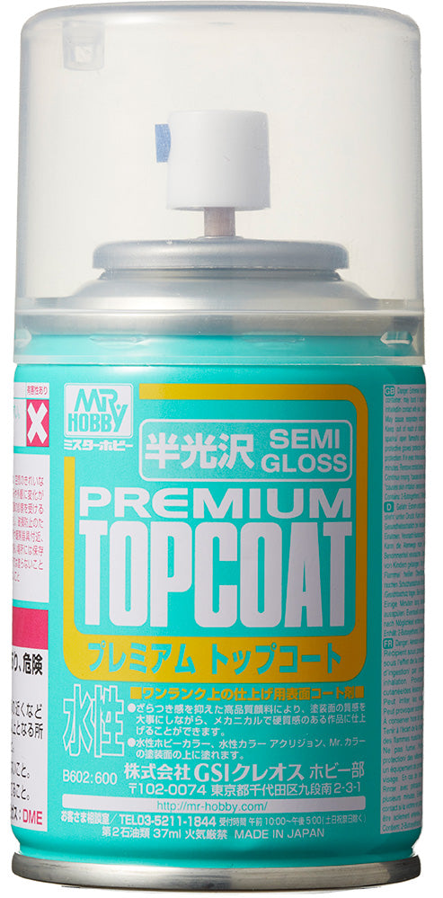 Mr Hobby B602 Mr Premium Top Coat Semi Gloss 88ml