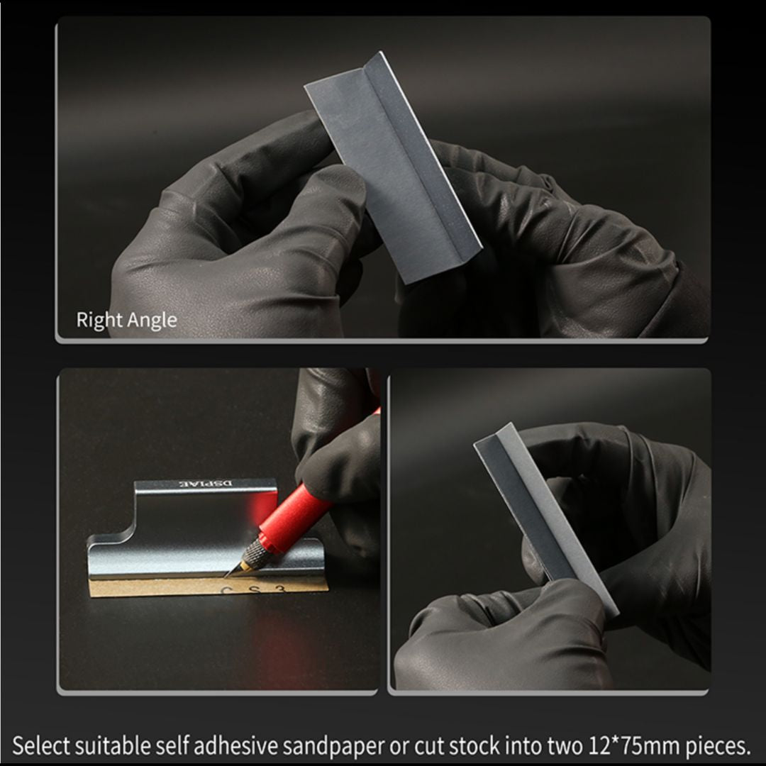 DSPIAE AS-25PPGR Perpendicular Sandpaper Holder Grey