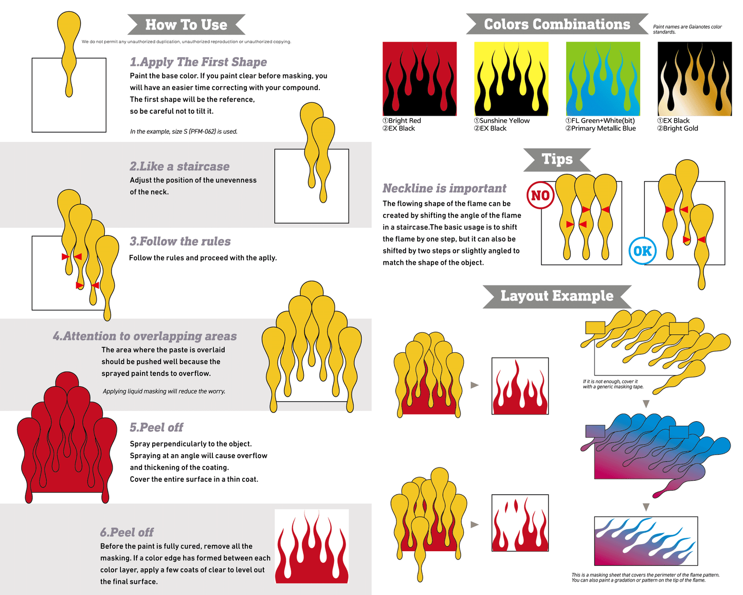 HIQPARTS PFM-116 Fire Pattern Masking L (3 Sheets)