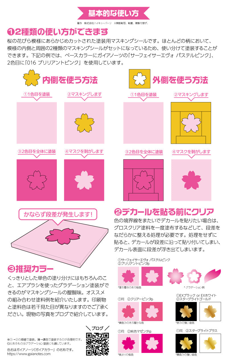 HIQPARTS SAK-MSK Sakura Shape Masking (3 Sheets)