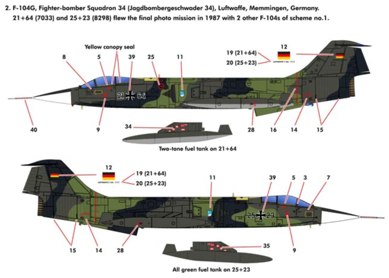 1/48 F-104G Luftwaffe Starfighter (KINETIC K48083)