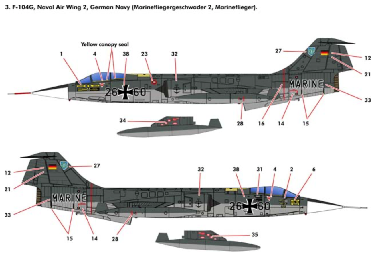 1/48 F-104G Luftwaffe Starfighter (KINETIC K48083)