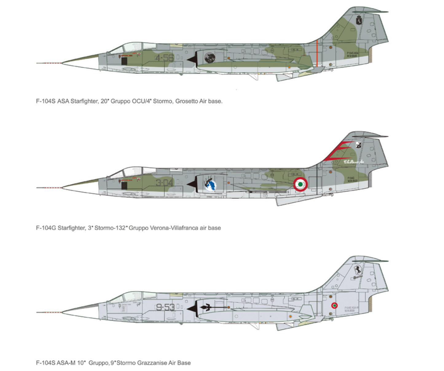1/48 F-104G/S/ASA/M Starfighter Italian Air Force (KINETIC K48093)