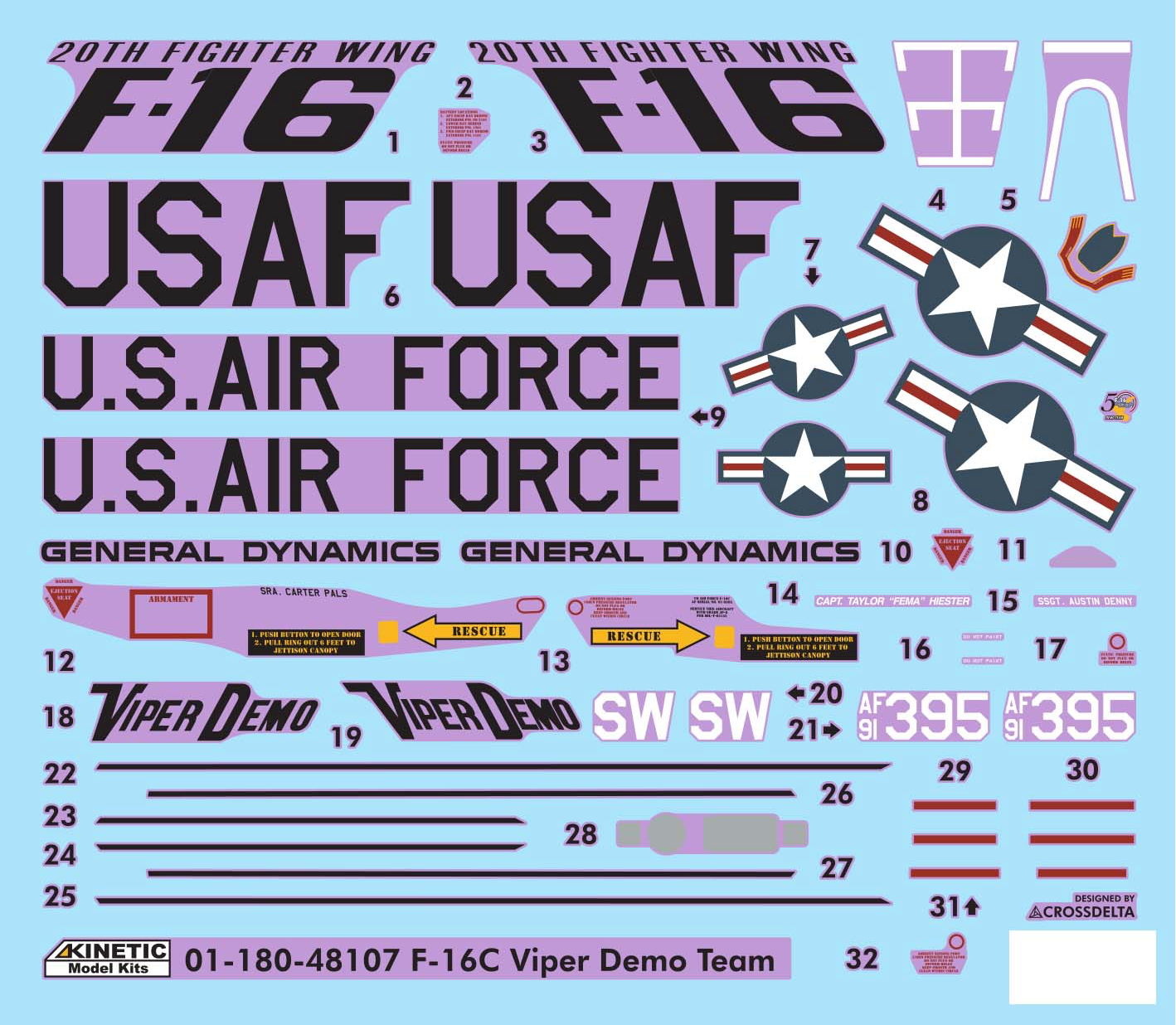 1/48 F-16C Viper Demo Team 2024 (KINETIC K48107)