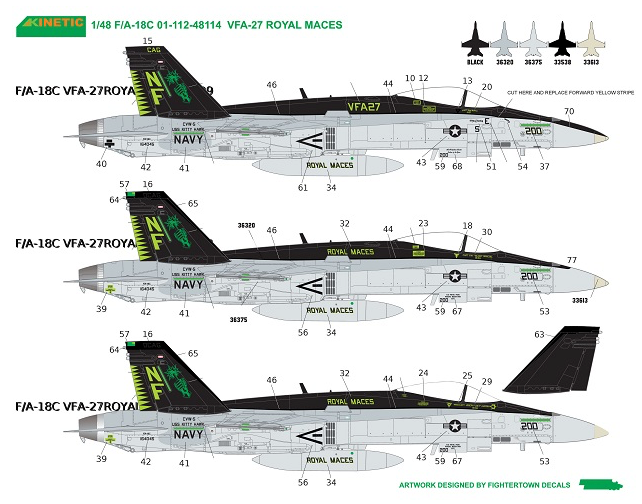 1/48 F/A-18C VFA-27 Royal Maces (KINETIC K48114)