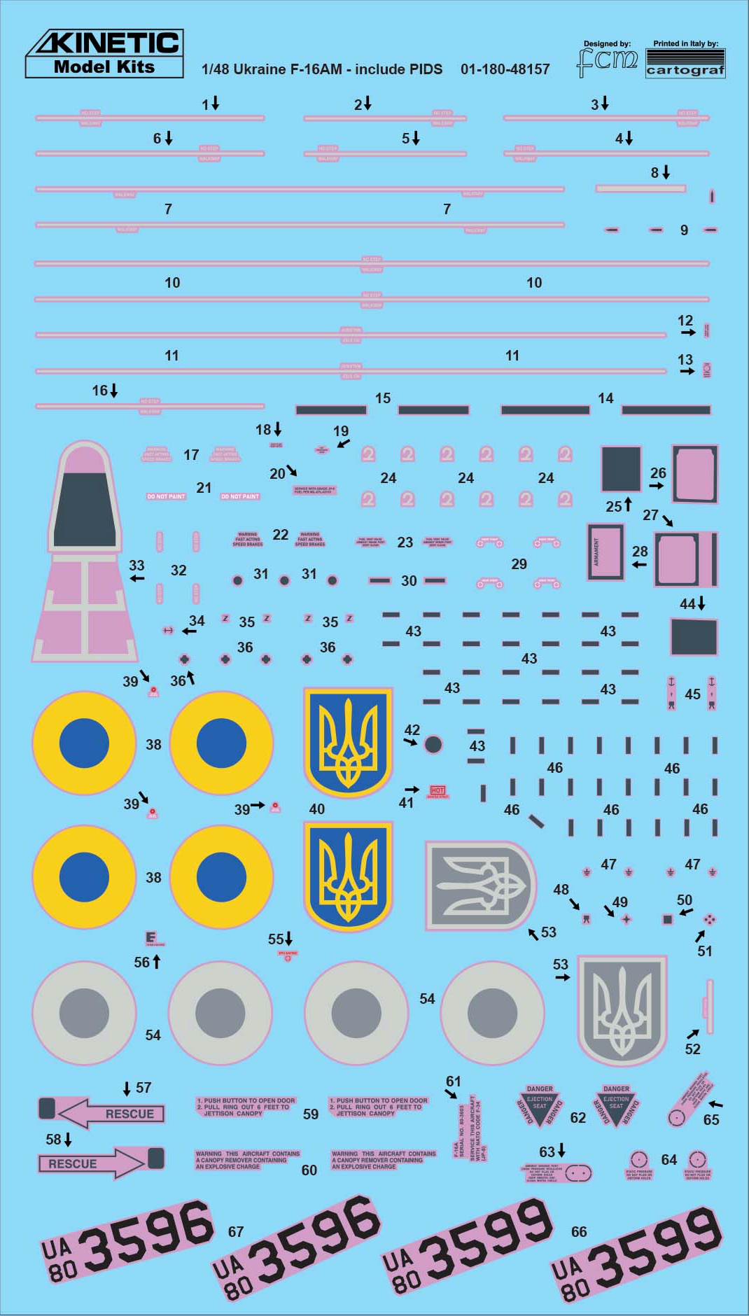 1/48 F-16A MLU Ukrainian Air Force Viper (KINETIC K48157)