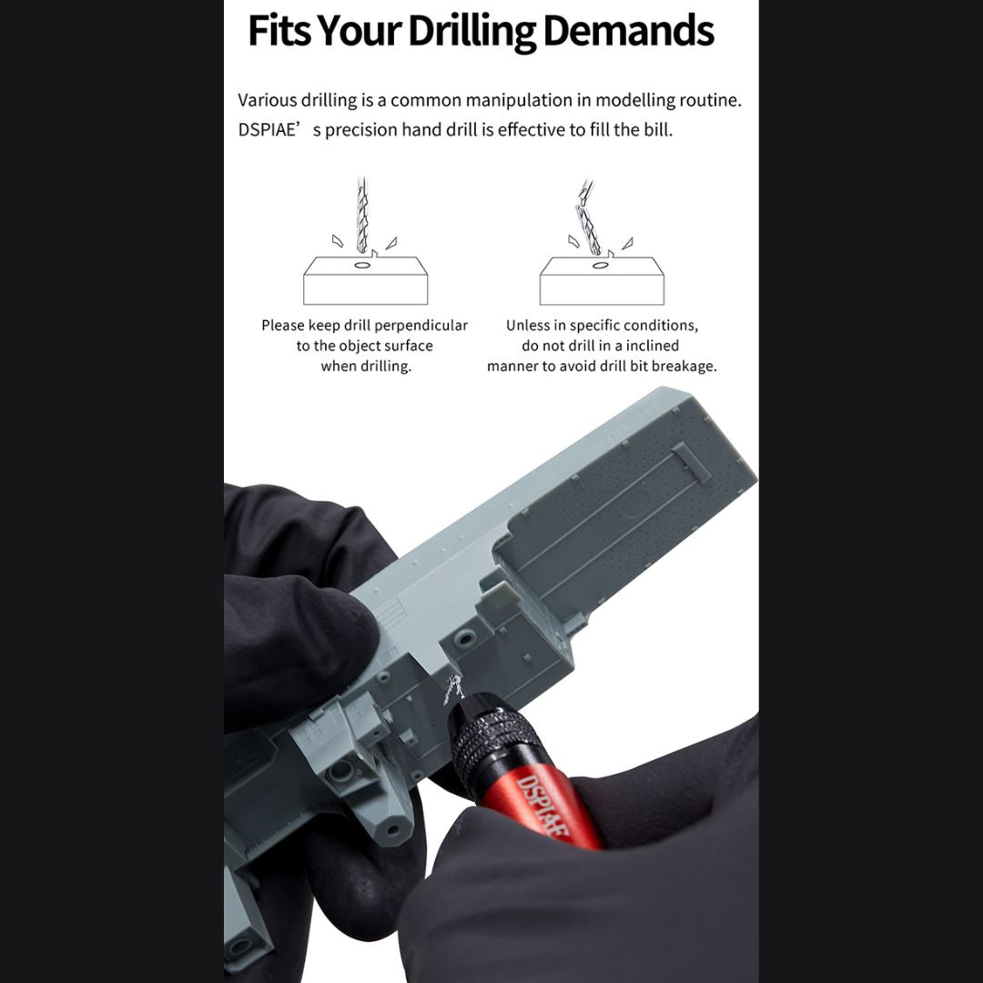 DSPIAE AT-VHDS General Purpose Chuck Hand Drill Combo Set