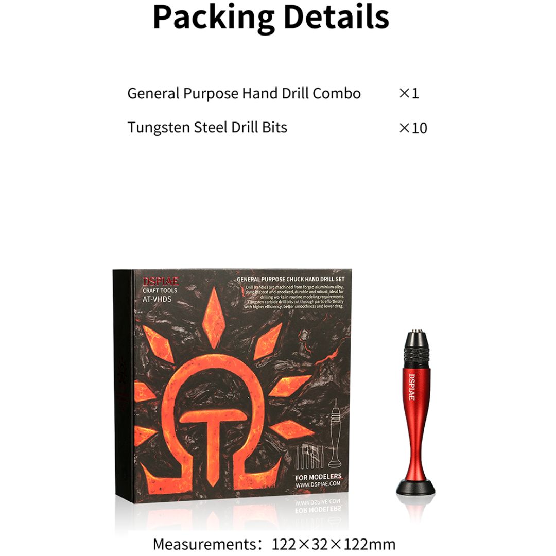 DSPIAE AT-VHDS General Purpose Chuck Hand Drill Combo Set