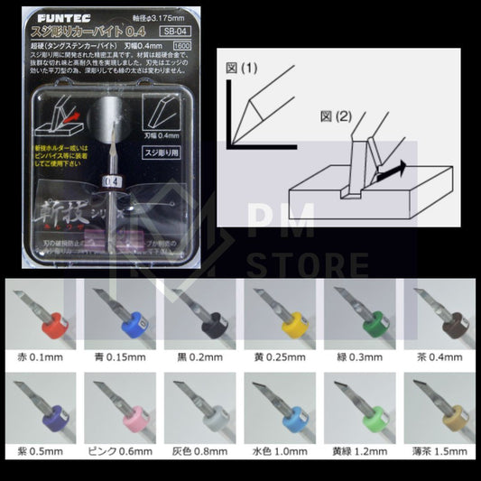 FUNTEC SB-04 Tungsten Carbide Chisel 0.4mm