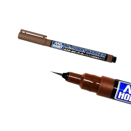 Mr Hobby Marker CM103 Super Fine Tip Brush Pen Brown