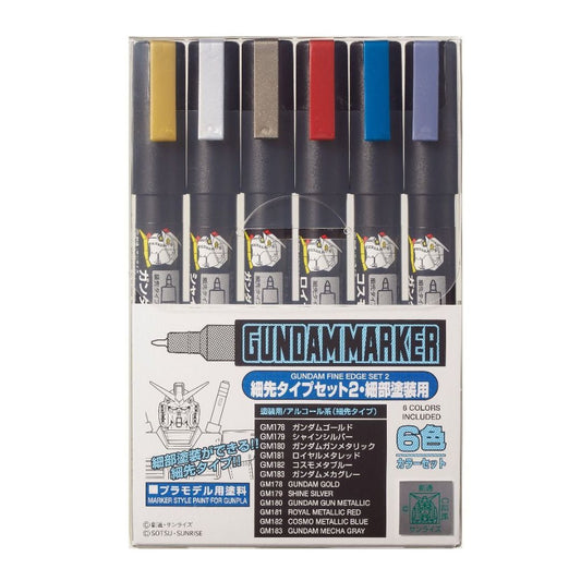 Mr Hobby Gundam Marker GMS126 Fine Edge Set 2