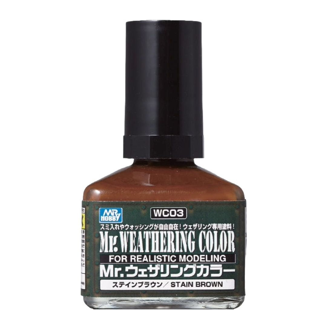 Mr Hobby Mr Weathering Color WC03 Stain Brown 40ml