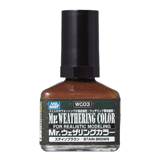 Mr Hobby Mr Weathering Color WC03 Stain Brown 40ml