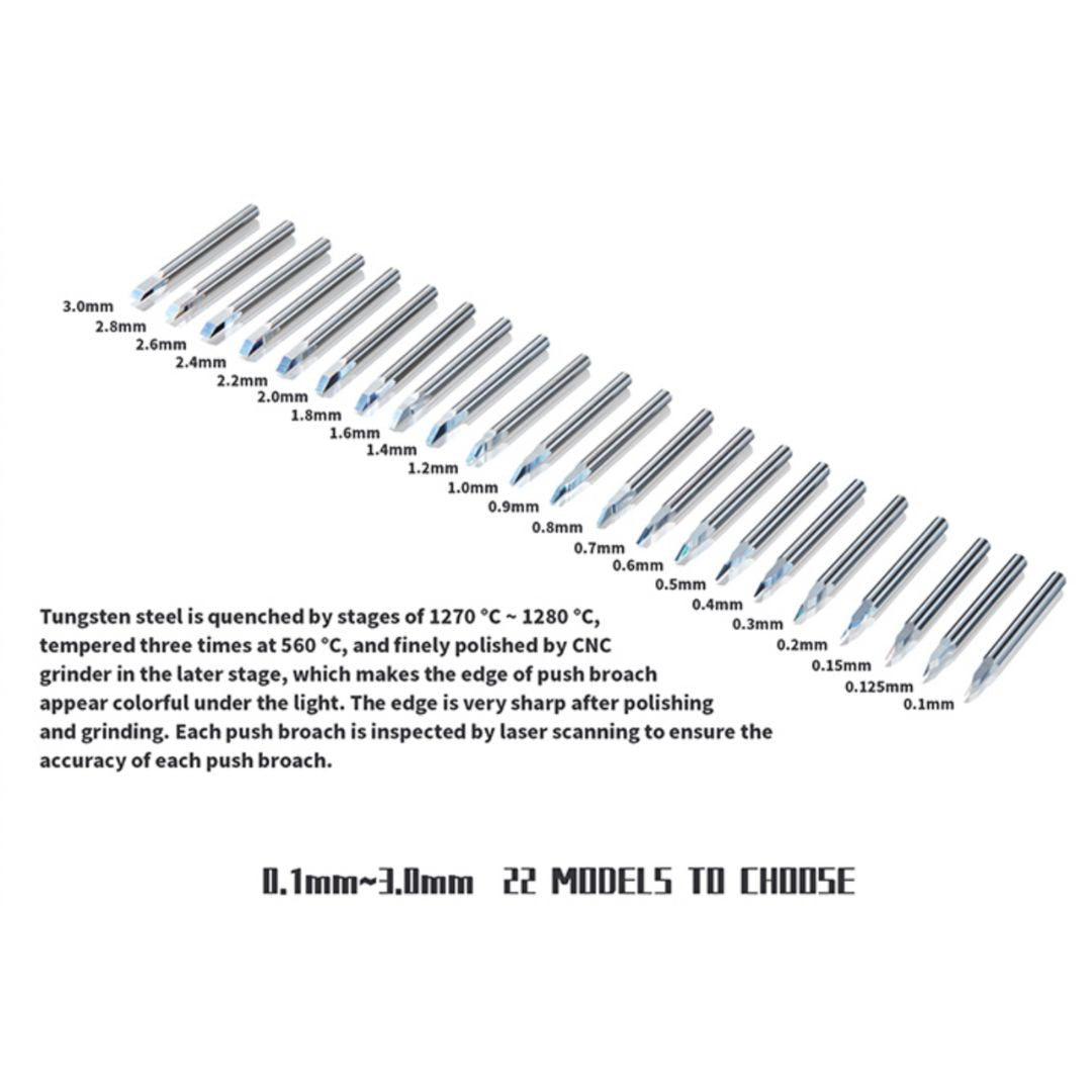DSPIAE PB-02 TUNGSTEN Push Broach 0.2