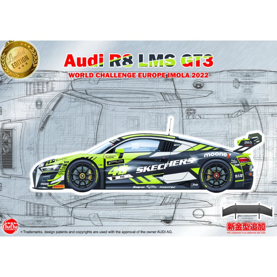NUNU Audi R8 LMS EVO GT3 World Challenge Europe Imola 2022 (PN224044)