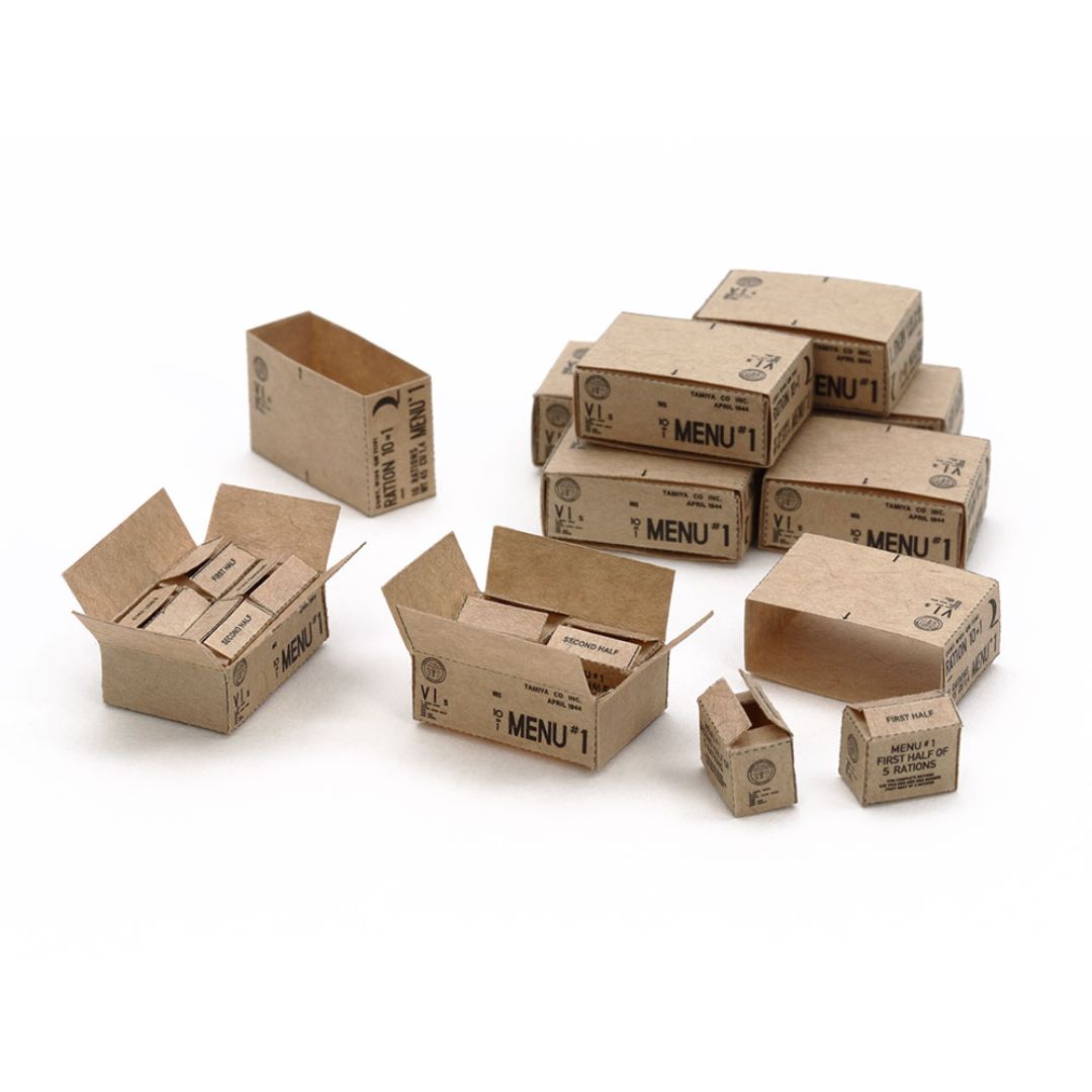 TAMIYA 1/35 U.S. 10-In-1 Ration Cartons (WWII) (12689)