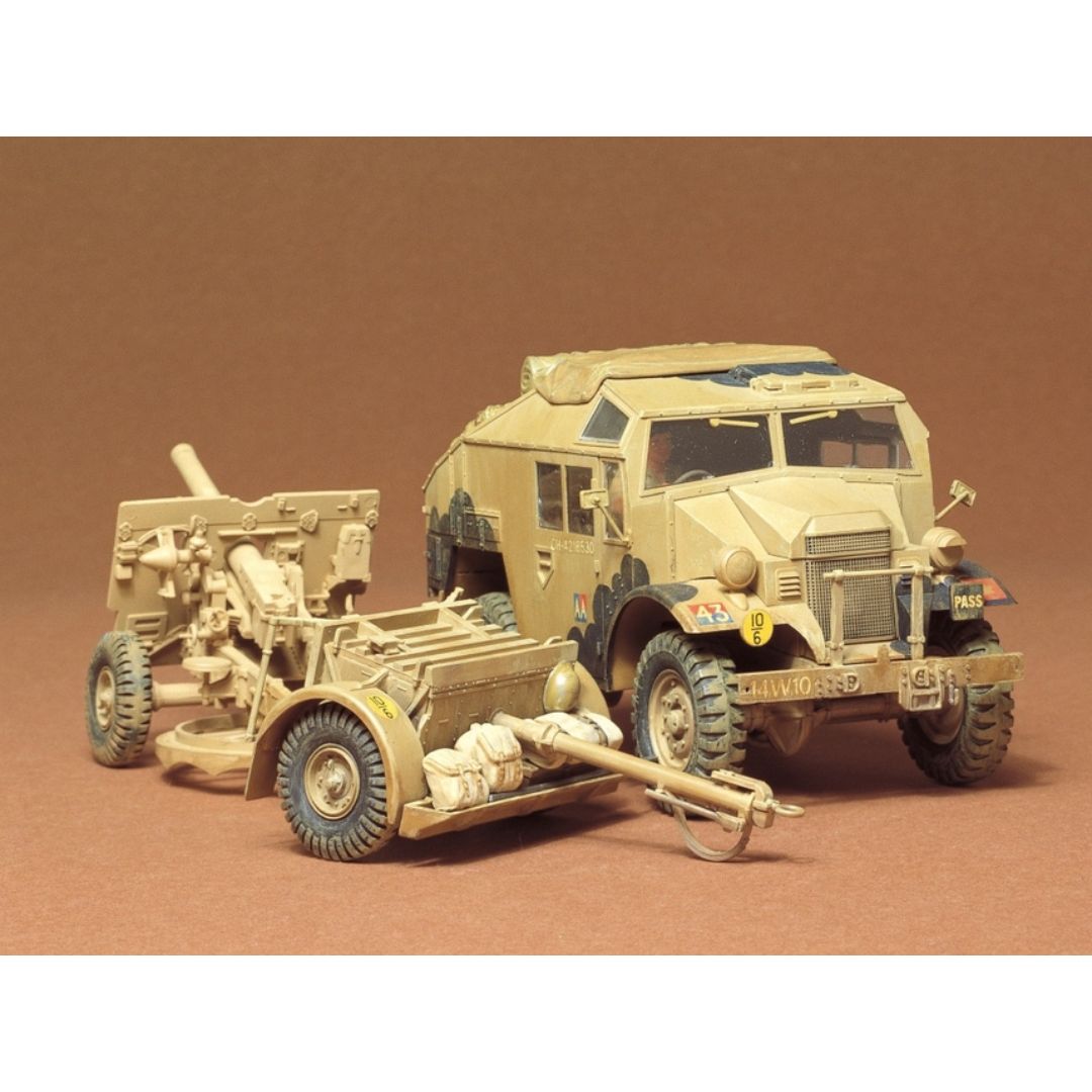 TAMIYA 1/35 British 25 PDR Field Gun & Quad Gun Tractor (35044)
