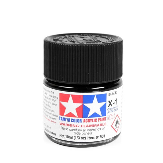 TAMIYA Acrylic Mini X-1 Black 10ml #81501