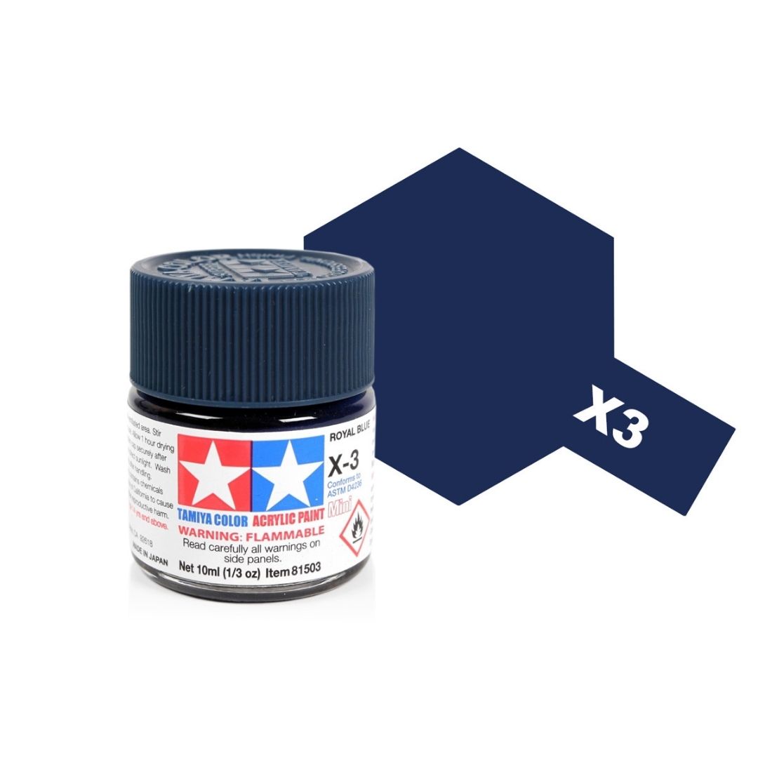 TAMIYA Acrylic Mini X-3 Royal Blue 10ml #81503