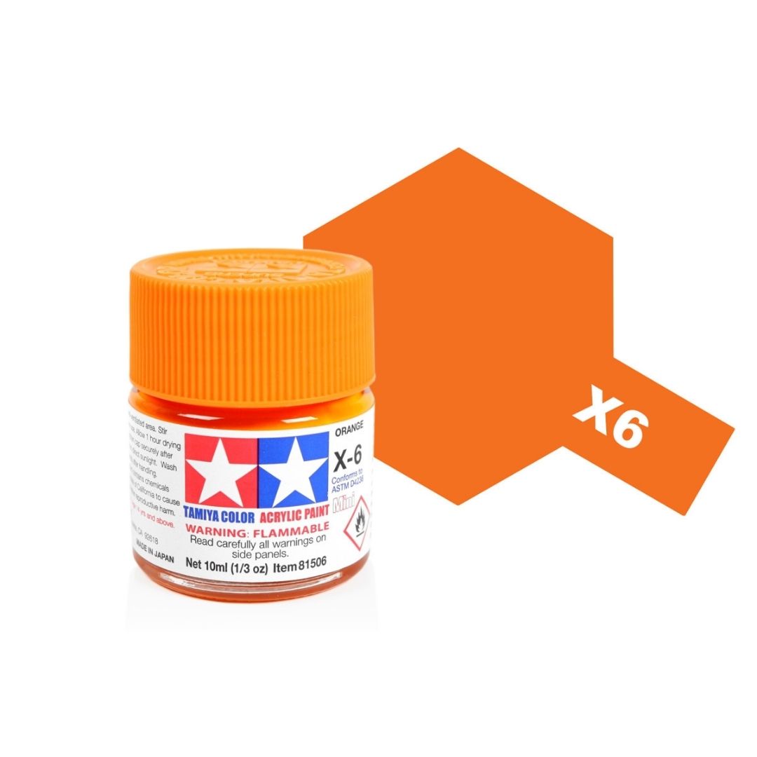 TAMIYA Acrylic Mini X-6 Orange 10ml #81506