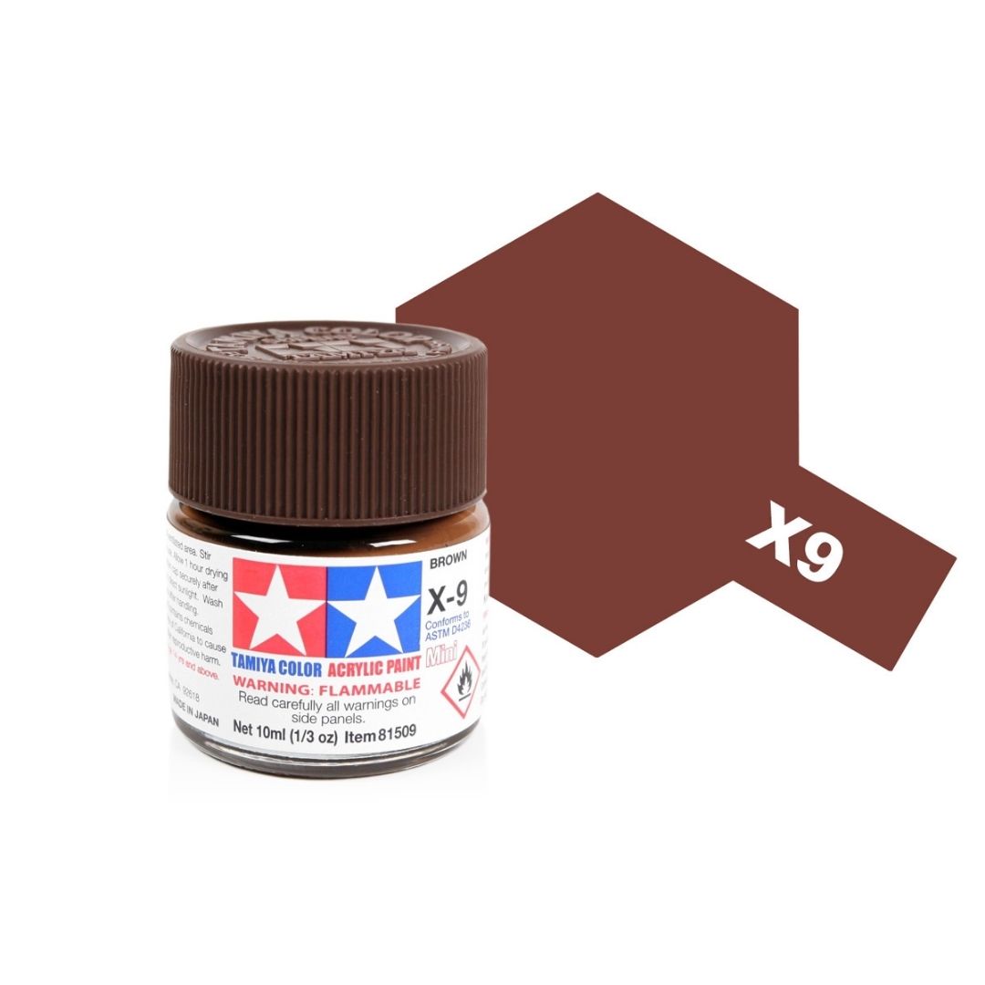 TAMIYA Acrylic Mini X-9 Brown 10ml #81509