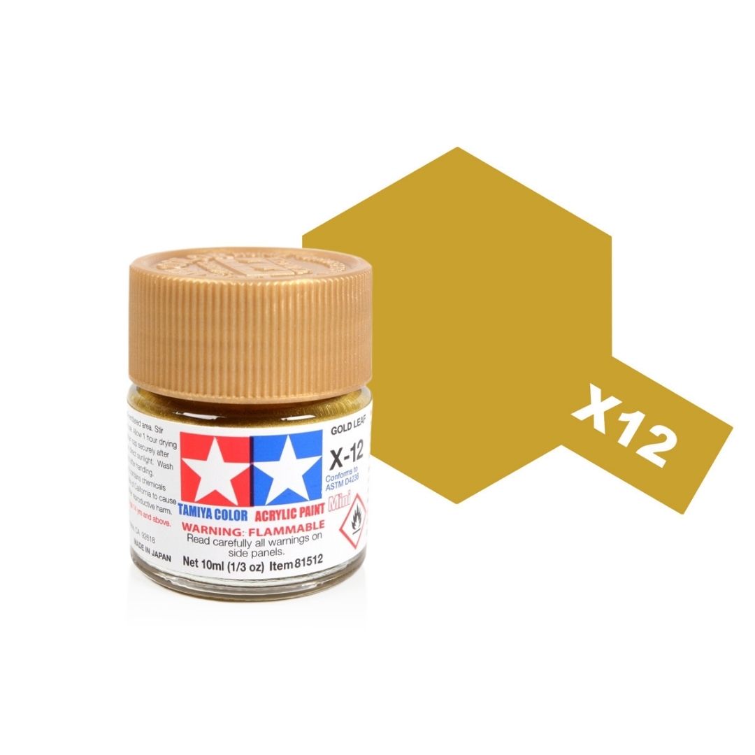 TAMIYA Acrylic Mini X-12 Gold Leaf 10ml #81512
