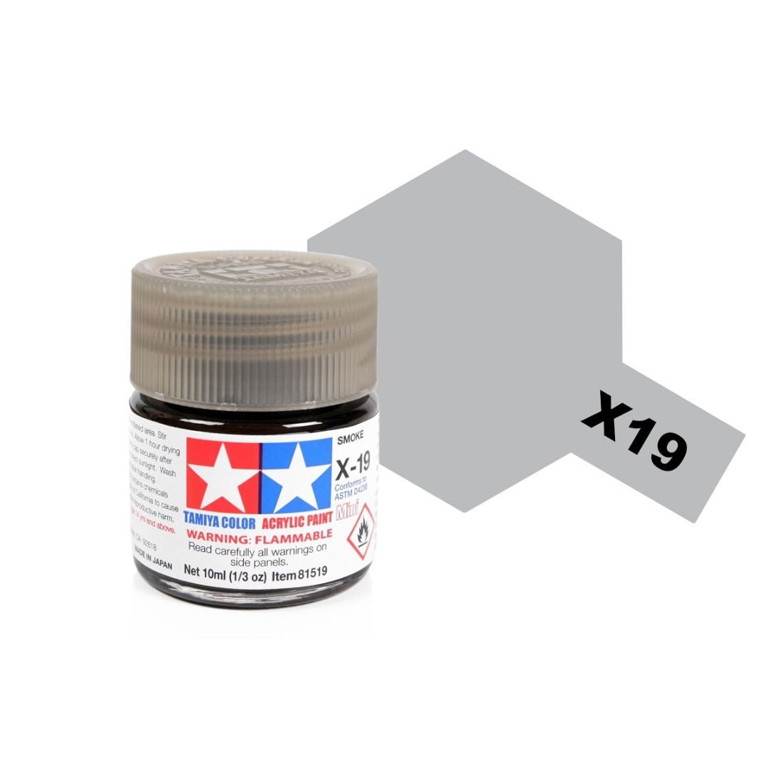 TAMIYA Acrylic Mini X-19 Smoke 10ml #81519