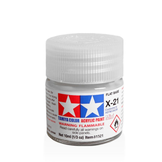 TAMIYA Acrylic Mini X-21 Flat Base 10ml #81521
