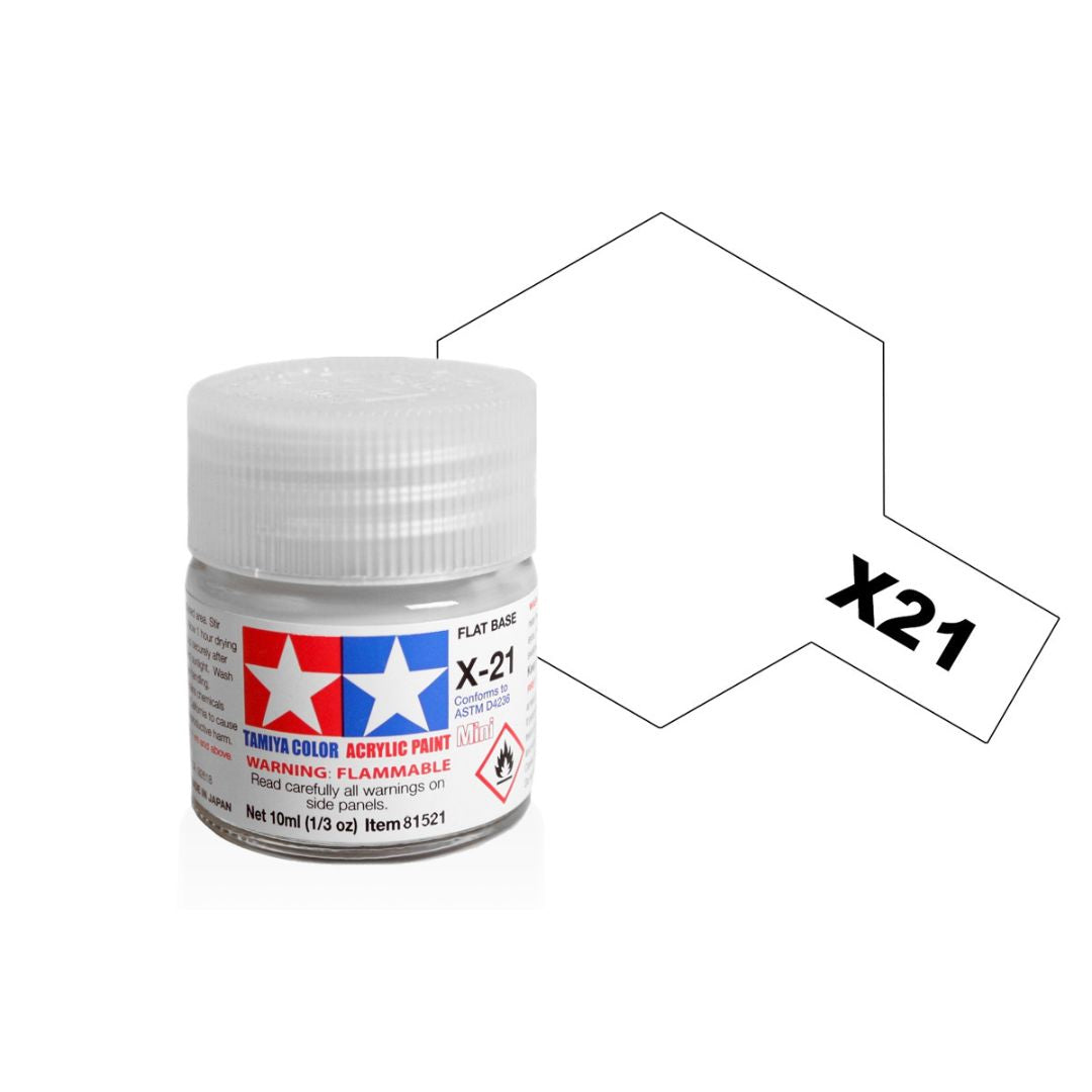 TAMIYA Acrylic Mini X-21 Flat Base 10ml #81521
