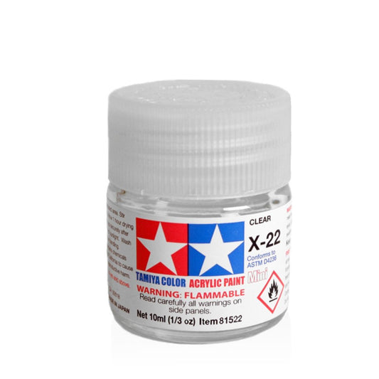 TAMIYA Acrylic Mini X-22 Clear 10ml #81522