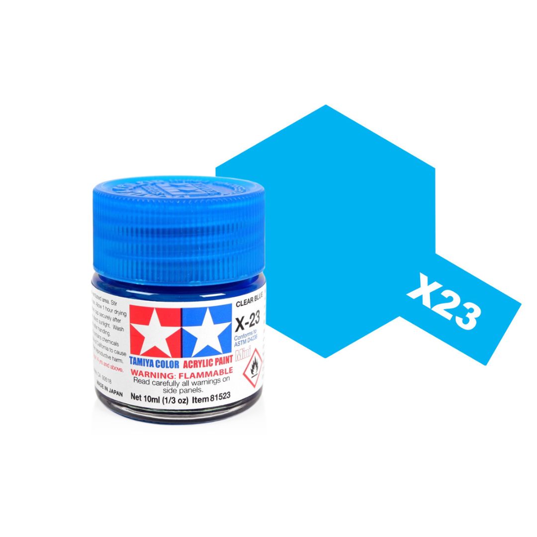 TAMIYA Acrylic Mini X-23 Clear Blue 10ml #81523
