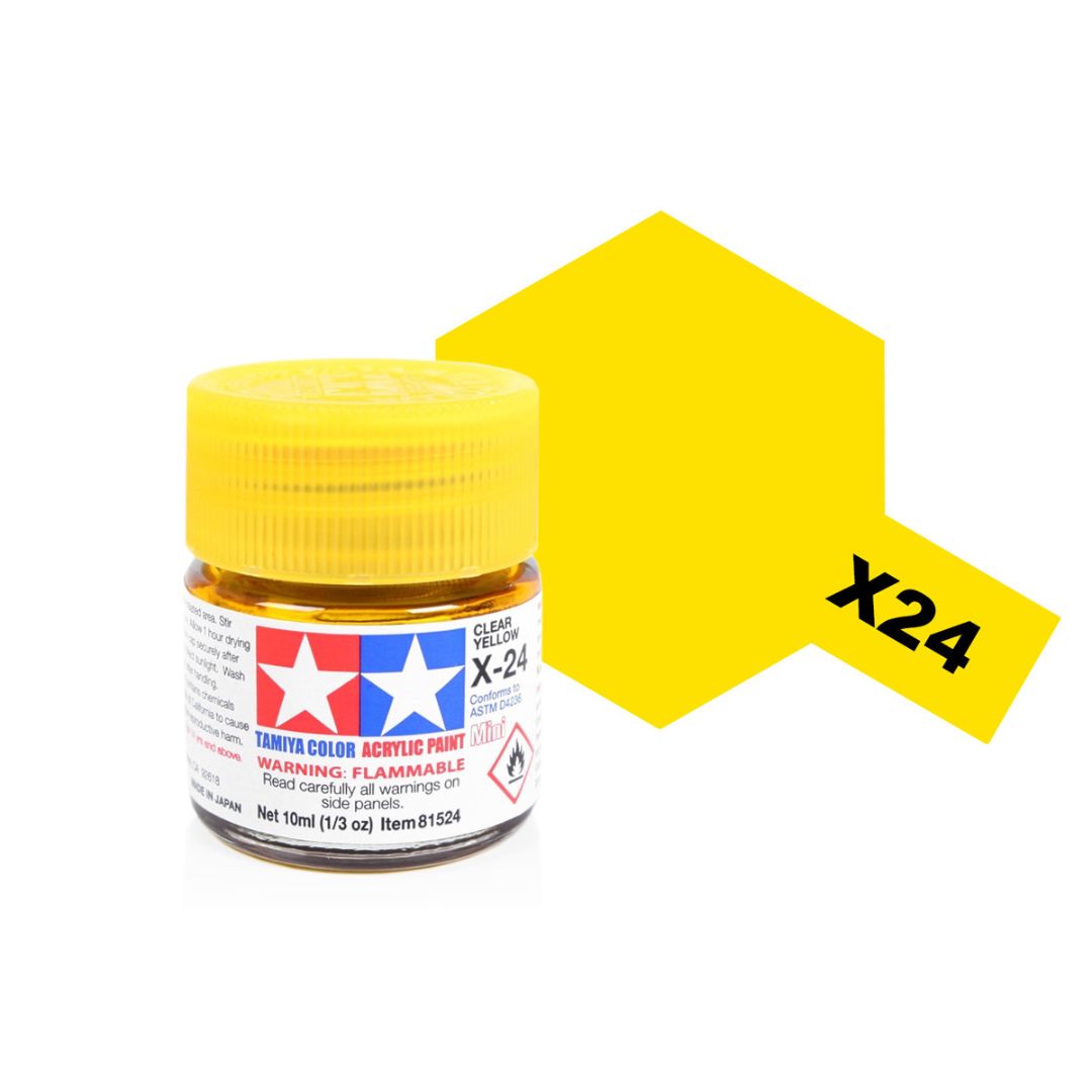 TAMIYA Acrylic Mini X-24 Clear Yellow 10ml #81524