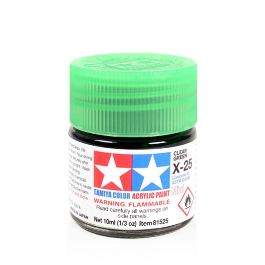 TAMIYA Acrylic Mini X-25 Clear Green 10ml #81525