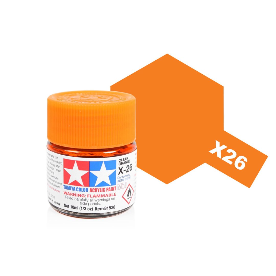 TAMIYA Acrylic Mini X-26 Clear Orange 10ml #81526