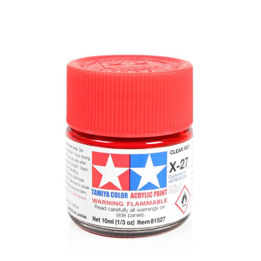 TAMIYA Acrylic Mini X-27 Clear Red 10ml #81527