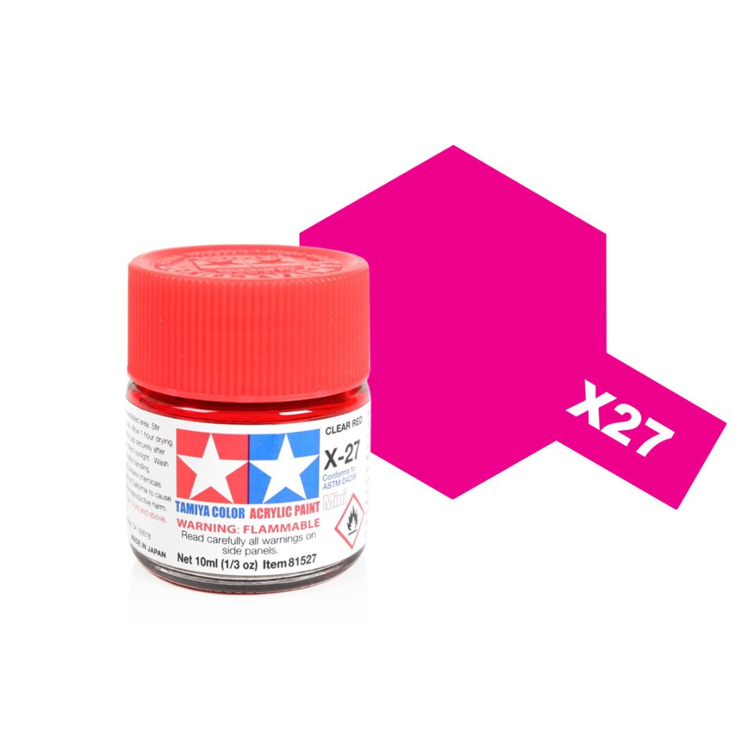 TAMIYA Acrylic Mini X-27 Clear Red 10ml #81527
