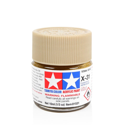 TAMIYA Acrylic Mini X-31 Titan Gold 10ml #81531