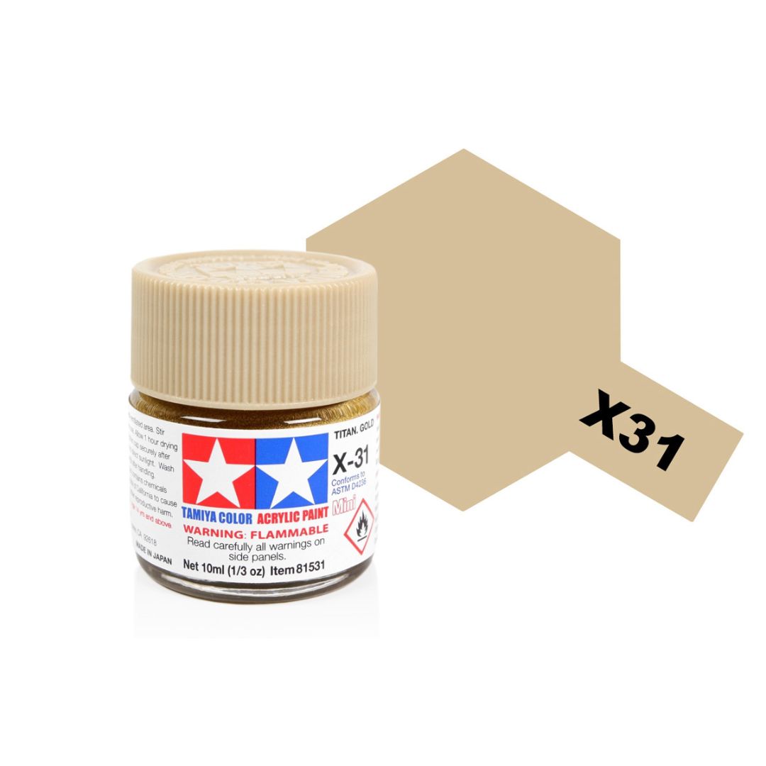 TAMIYA Acrylic Mini X-31 Titan Gold 10ml #81531