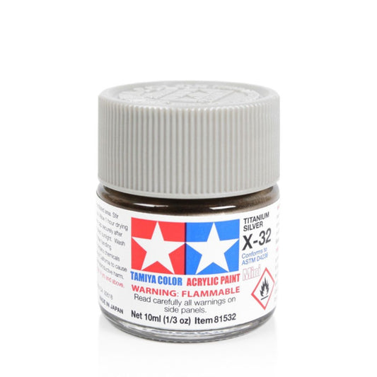 TAMIYA Acrylic Mini X-32 Titan Silver 10ml #81532