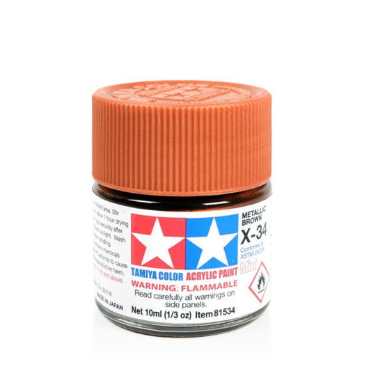 TAMIYA Acrylic Mini X-34 Metal Brown 10ml #81534