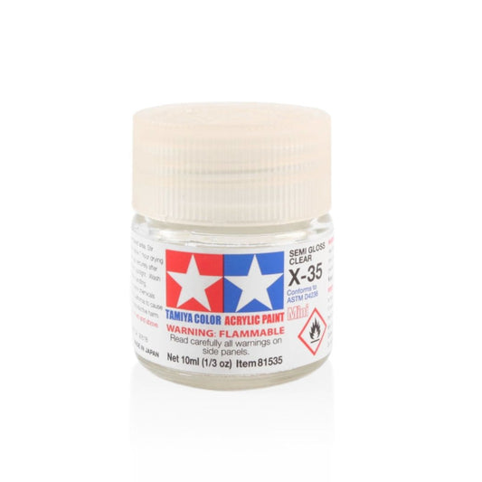 TAMIYA Acrylic Mini X-35 Semi Gloss Clear 10ml #81535