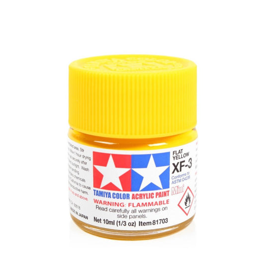 TAMIYA Acrylic Mini XF-3 Flat Yellow 10ml #81703