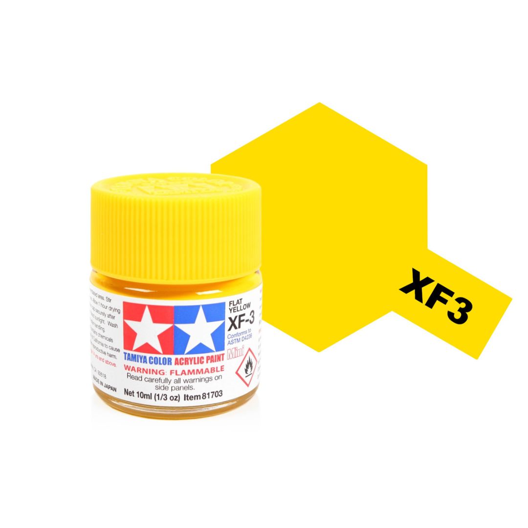 TAMIYA Acrylic Mini XF-3 Flat Yellow 10ml #81703