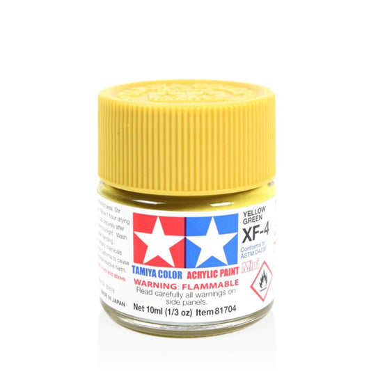 TAMIYA Acrylic Mini XF-4 Yellow Green 10ml #81704