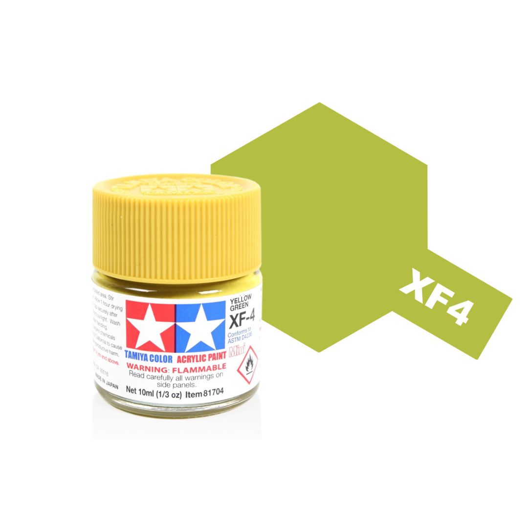 TAMIYA Acrylic Mini XF-4 Yellow Green 10ml #81704