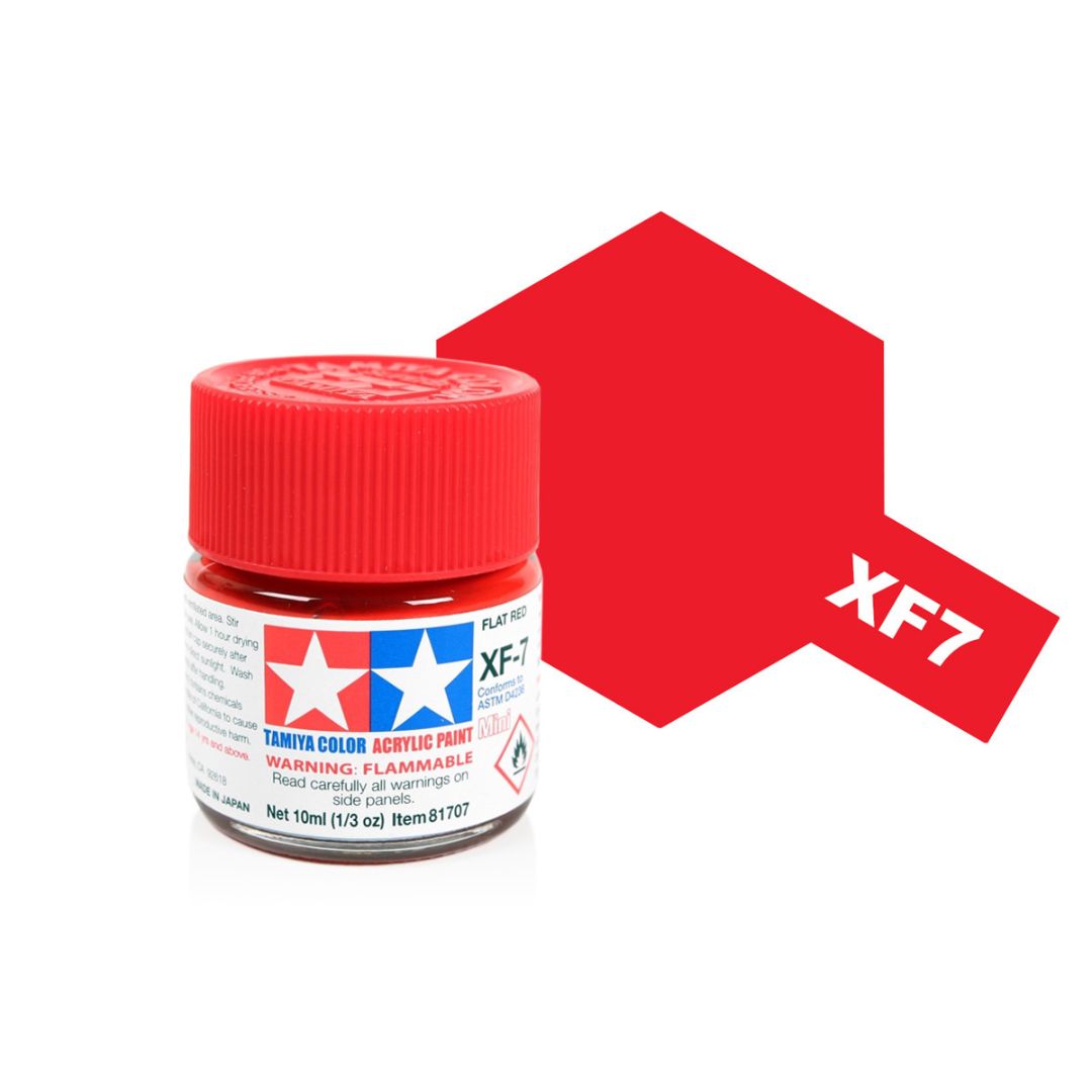 TAMIYA Acrylic Mini XF-7 Flat Red 10ml #81707