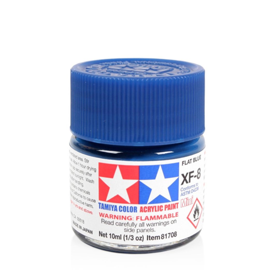 TAMIYA Acrylic Mini XF-8 Flat Blue 10ml #81708