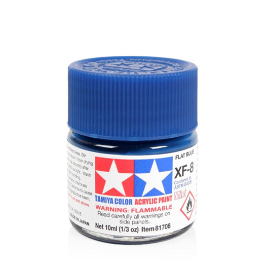 TAMIYA Acrylic Mini XF-8 Flat Blue 10ml #81708