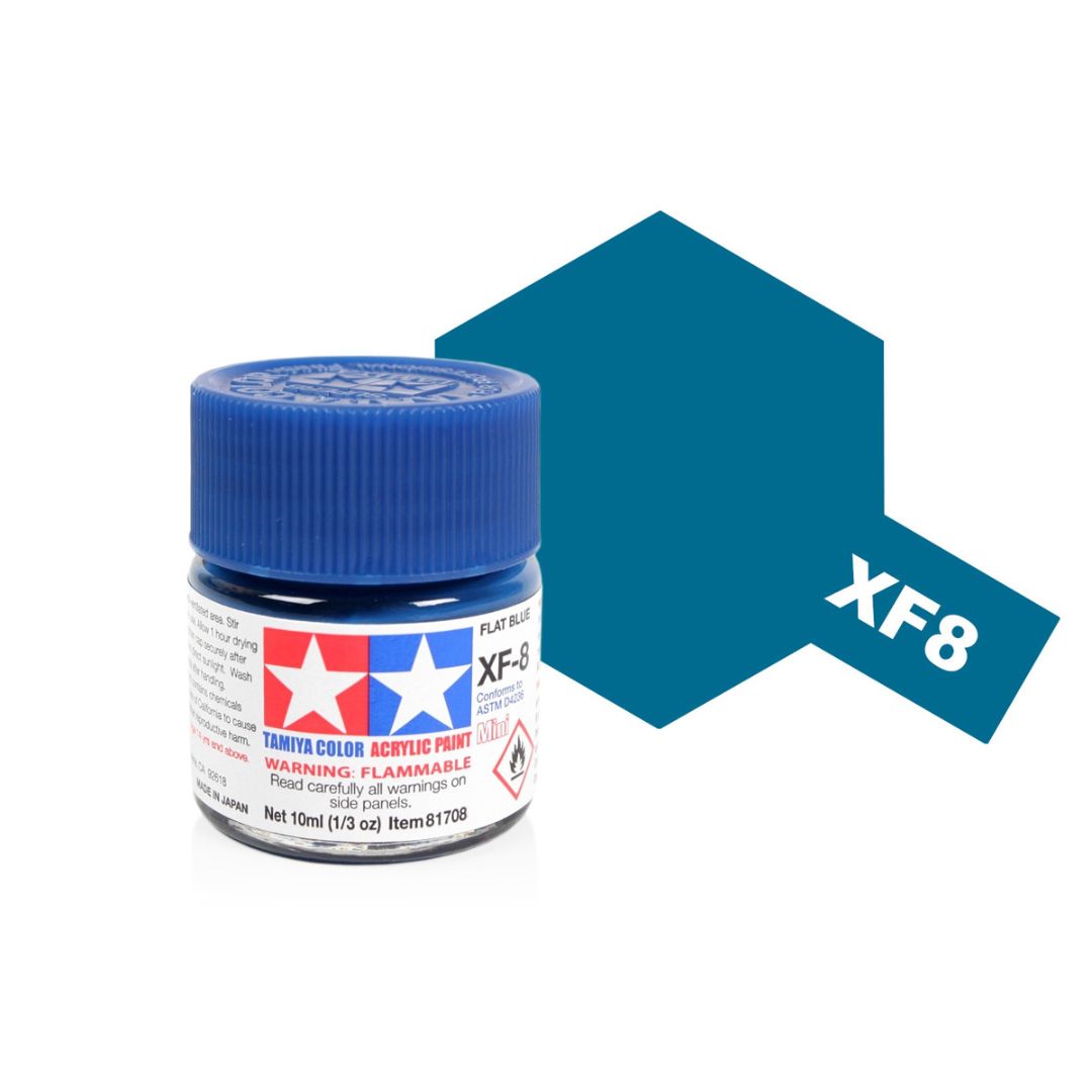 TAMIYA Acrylic Mini XF-8 Flat Blue 10ml #81708