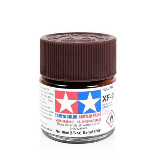 TAMIYA Acrylic Mini XF-9 Hull Red 10ml #81709
